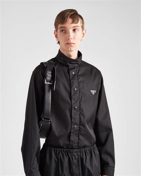 prada longsleeve shirt|prada nylon henley shirt.